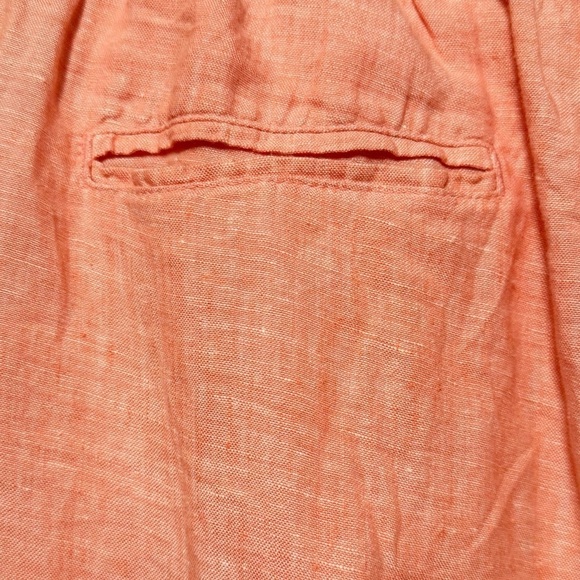 RACHEL ROY 100% Linen Cropped Cuffed Relaxed Fit Pull On Elastic Waist Pants - Picture 5 of 7